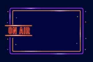 Free vector on air neon frame