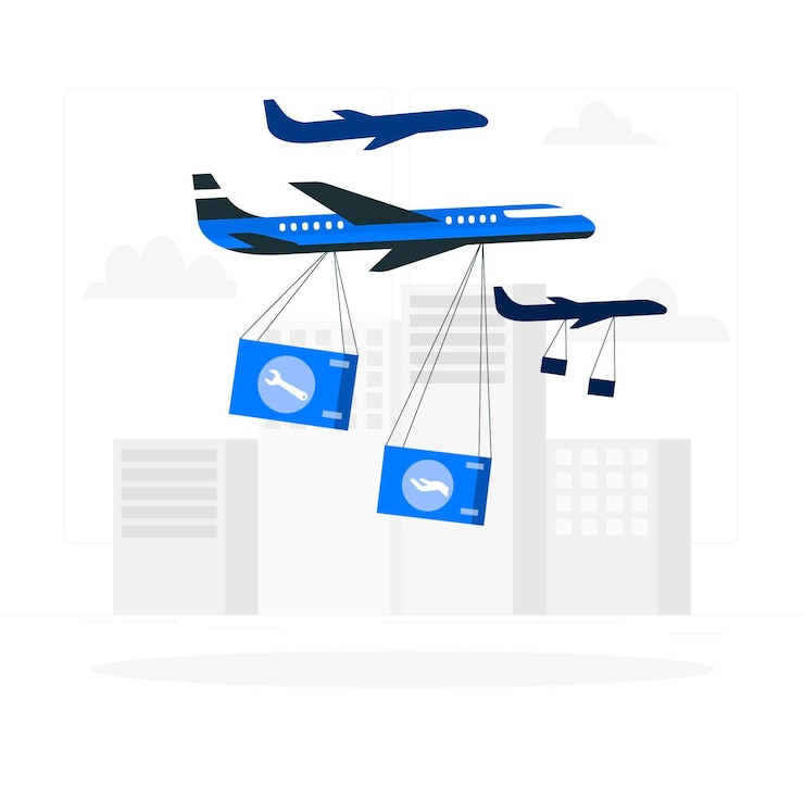 Free Vector air support concept illustration