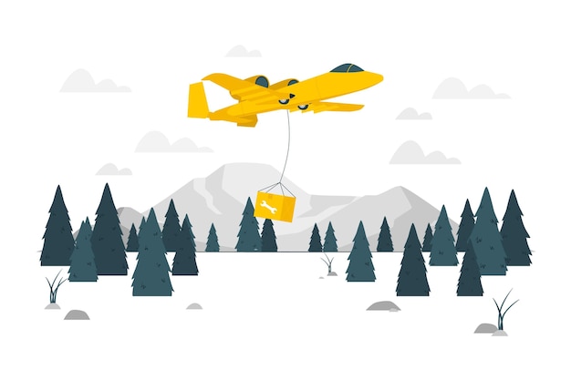 Free vector air support concept illustration