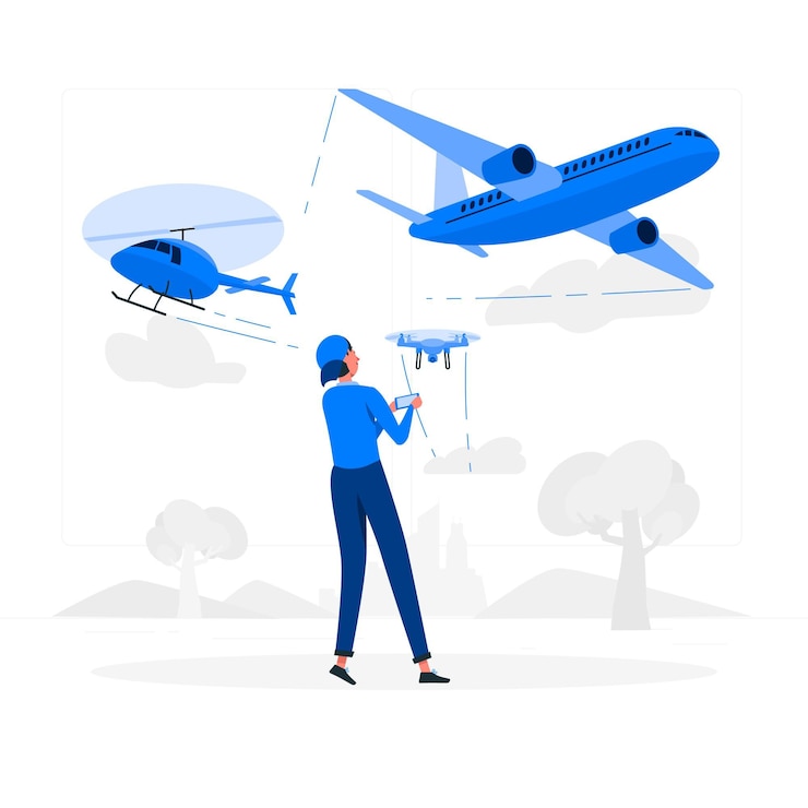 Free Vector aircraft concept illustration