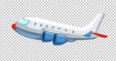 Free vector airplane cartoon style on transparent