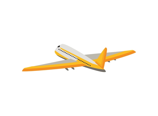 Airplane flying isolated icon vector