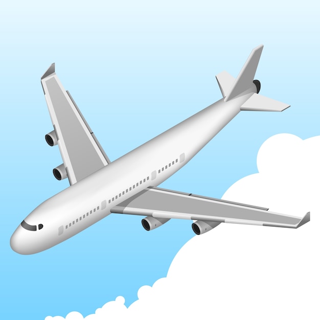 Free vector airplane isometric icon