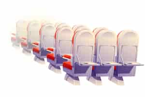 Бесплатное векторное изображение Самолет сидения сзади, кресла эконом класса