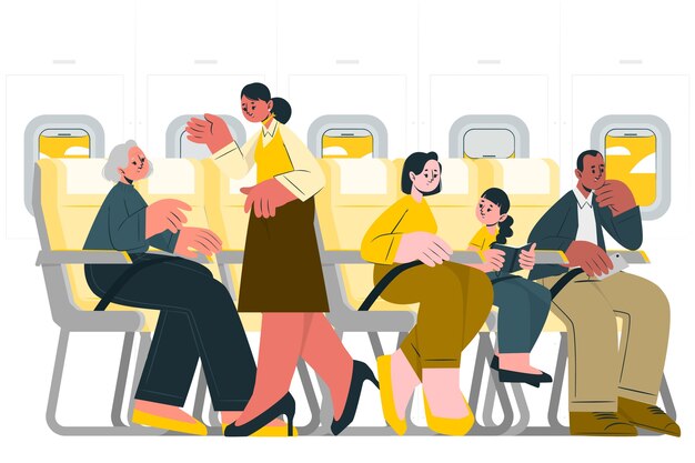 airplane travel  concept illustration