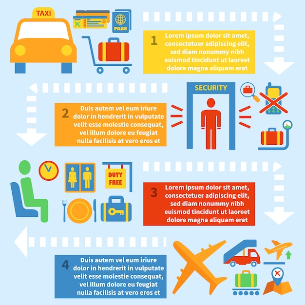 Airport infographic set