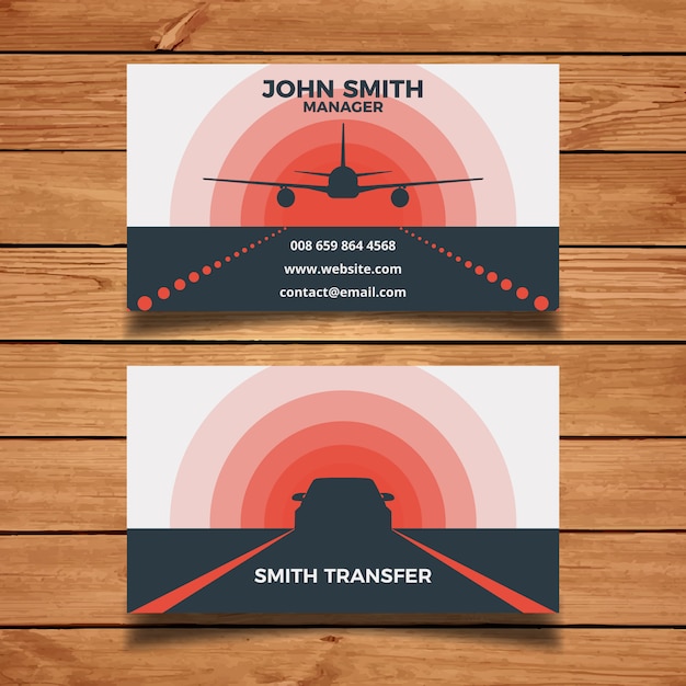 Free vector airport transfer business card