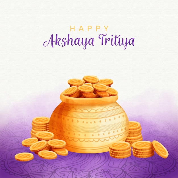 Free vector akshaya tritiya concept