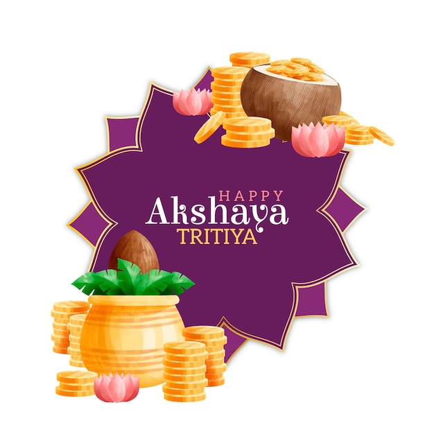 Vettore gratuito concetto di akshaya tritiya