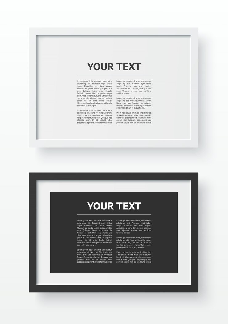 Free Vector album horizontal photo frame