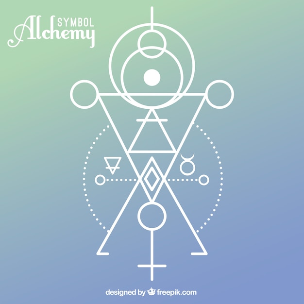 Алхимия символ с геометрическими фигурами