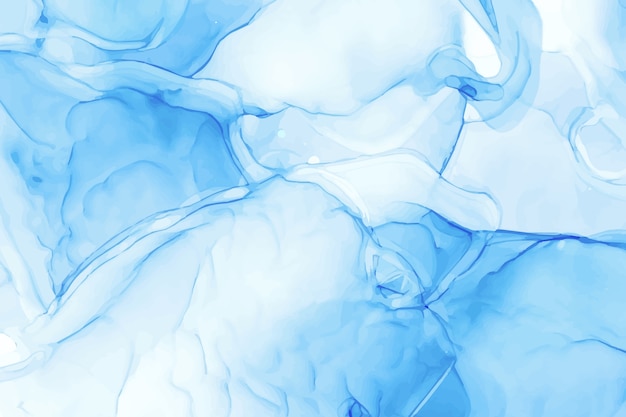 アルコールインク青の水彩画の背景
