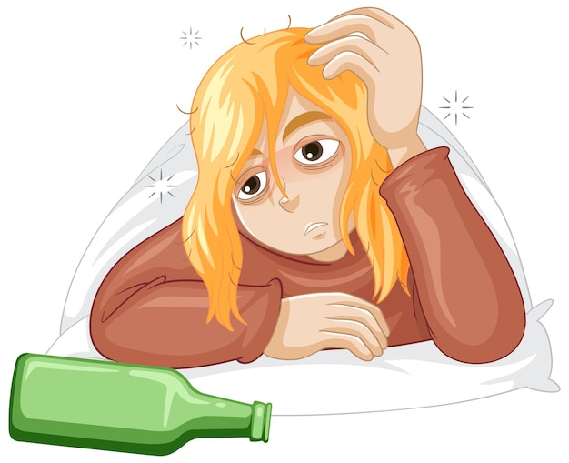 알코올 여자 만화 캐릭터