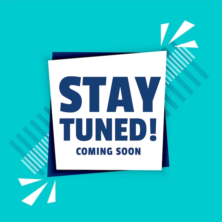 मुफ़्त वेक्टर alert coming soon stay tuned background in modern style