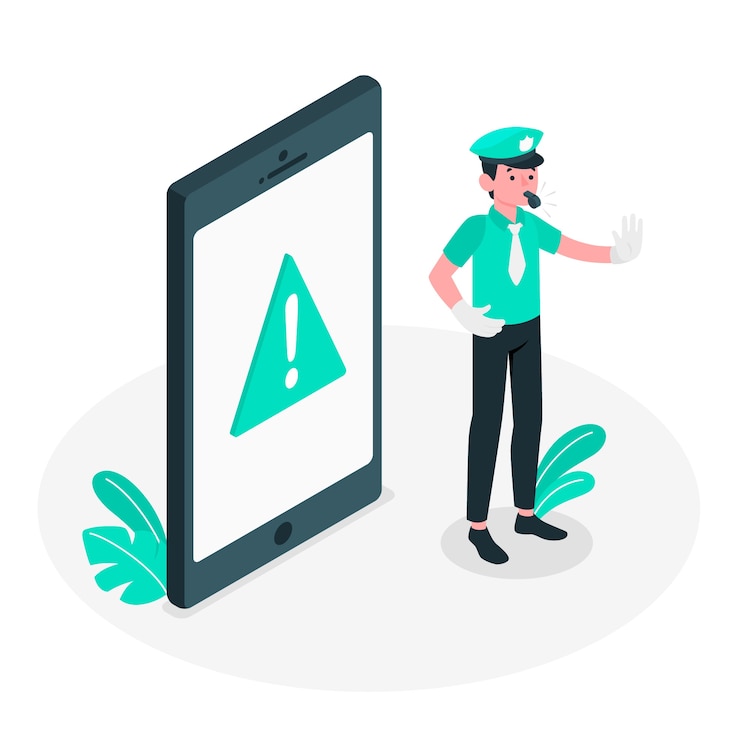 Free Vector alert concept illustration