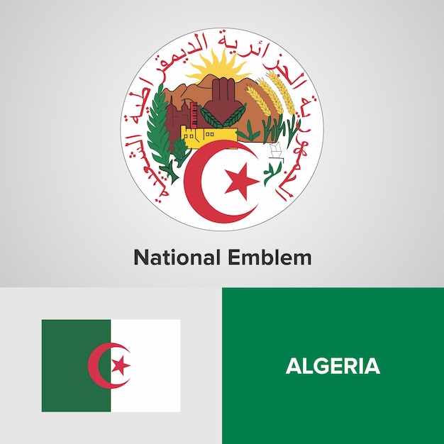 Download Algeria map design with flag and light background vector ...