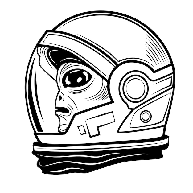 Бесплатное векторное изображение Чужой в скафандре векторные иллюстрации. милый персонаж, космический гость, гуманоид