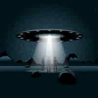 Free vector alien spacecraft