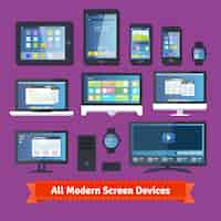 Free vector all modern screen devices