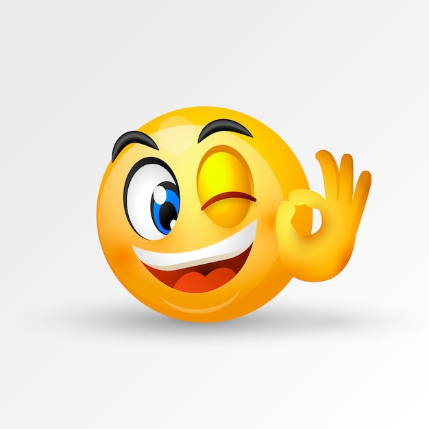 Free vector all right  emoji illustration