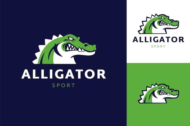 Vettore gratuito modello di logo di alligatore