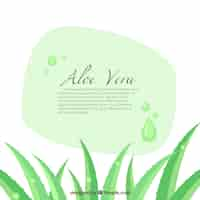 Vettore gratuito illustrazione di banner di aloe vera