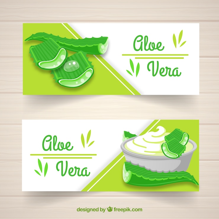Free Vector aloe vera banners