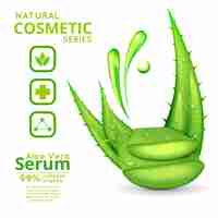 Free vector aloe vera cosmetics concept