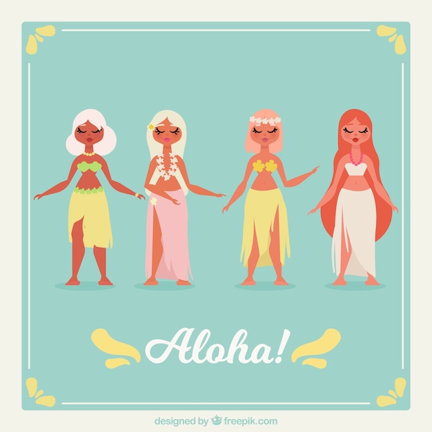 Aloha Background With Hawaiian