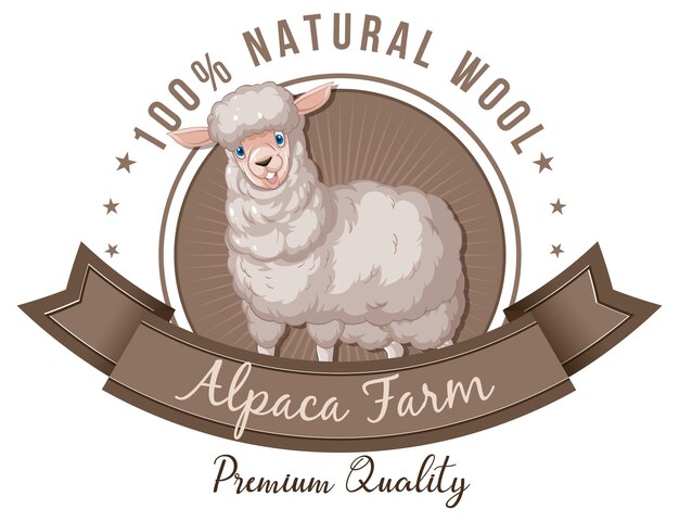 Alpaca farm logo for wool products