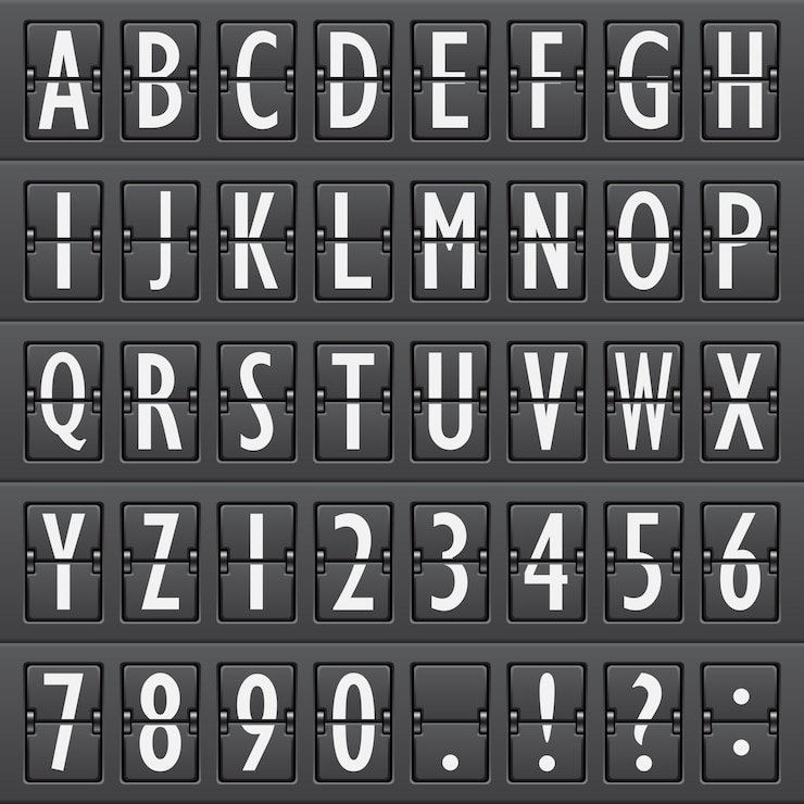 Free Vector alphabet, airport