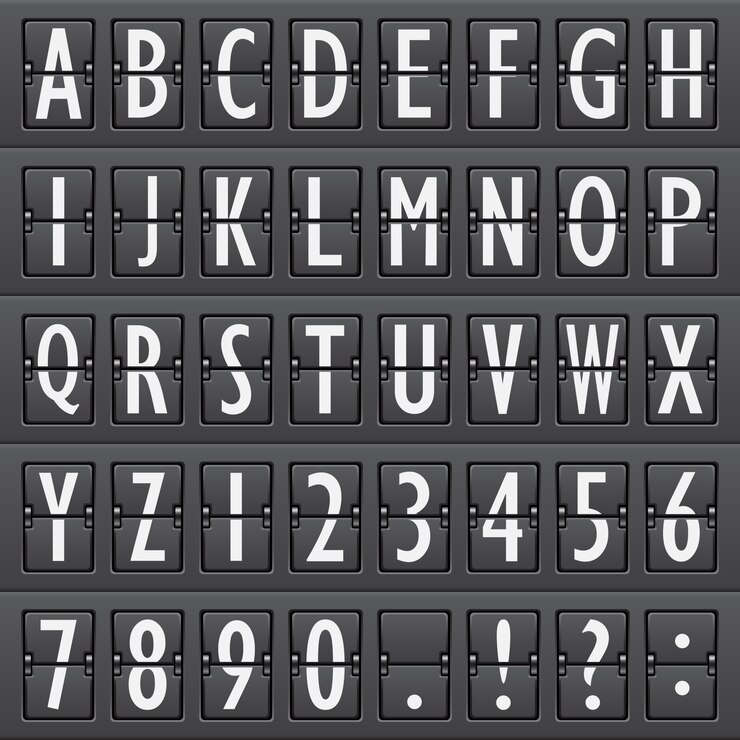 Free Vector alphabet, airport