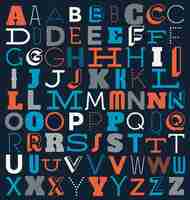 Free vector alphabet background design