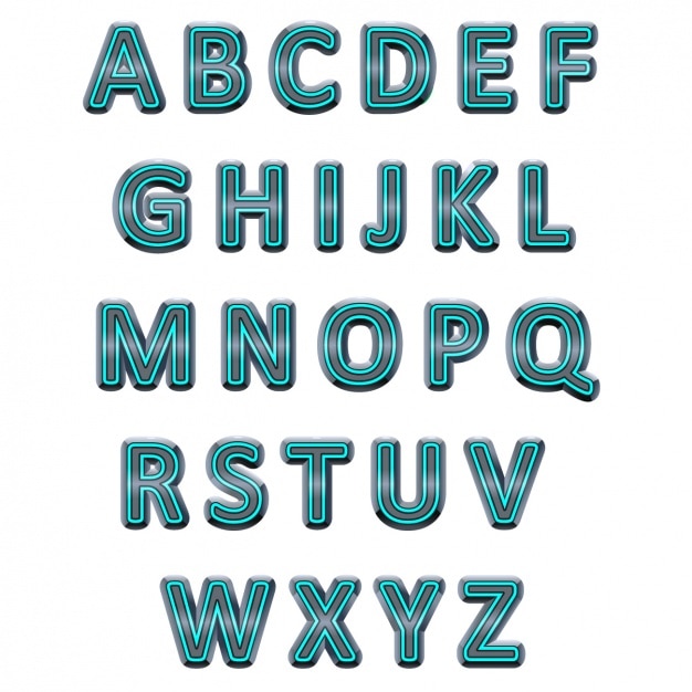 Free vector alphabet design