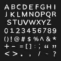 Free vector alphabet,numbers,symbols grunge brush stroke typography set