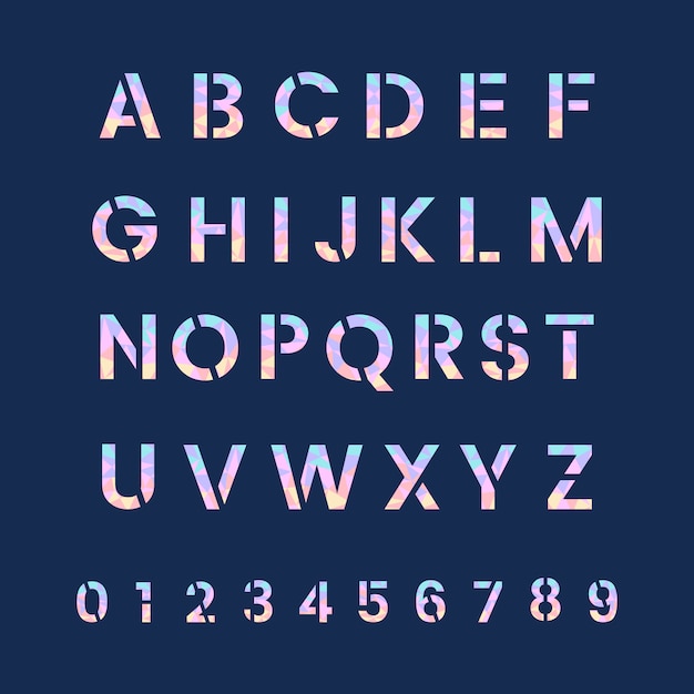 Free vector the alphabet and numeral system vectors