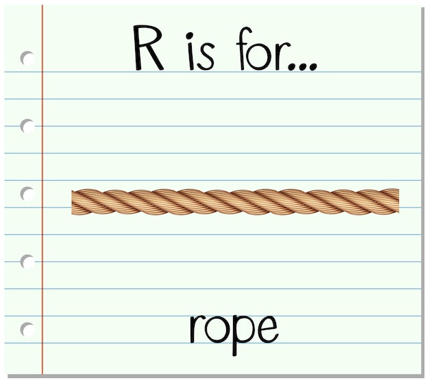 Vettore gratuito l'alfabeto r sta per la corda