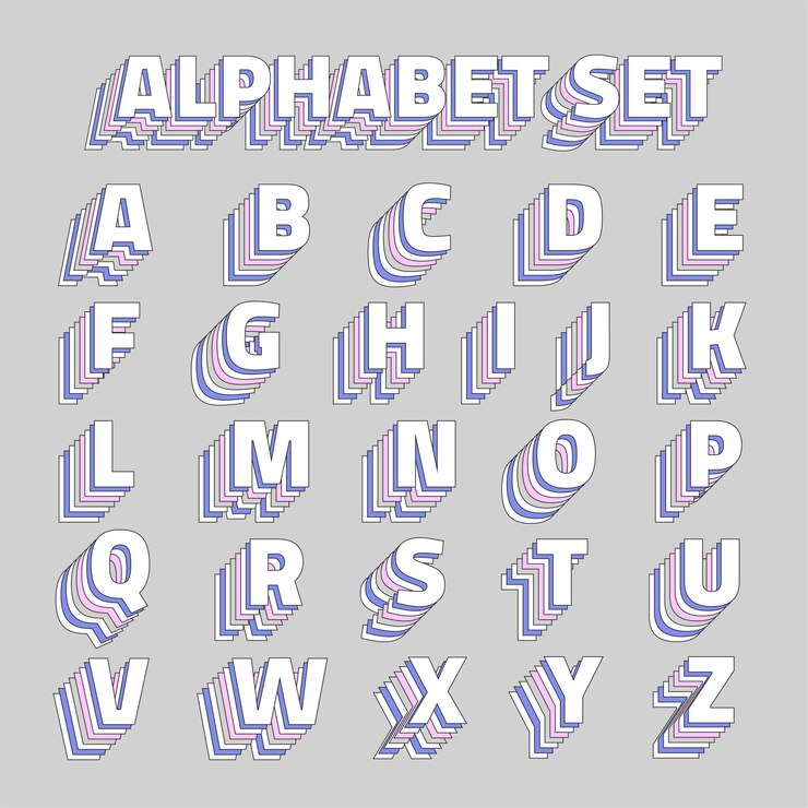 Free Vector alphabet set