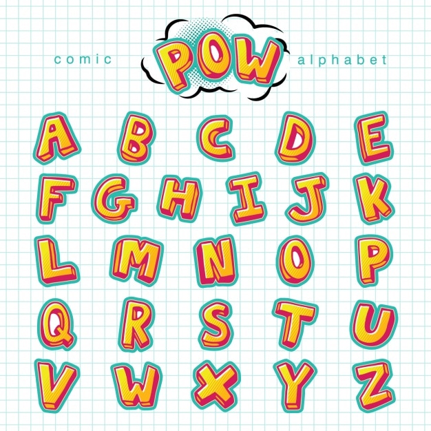 Alphabet template design