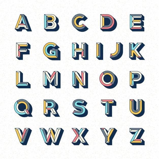 Free vector alphabet template design