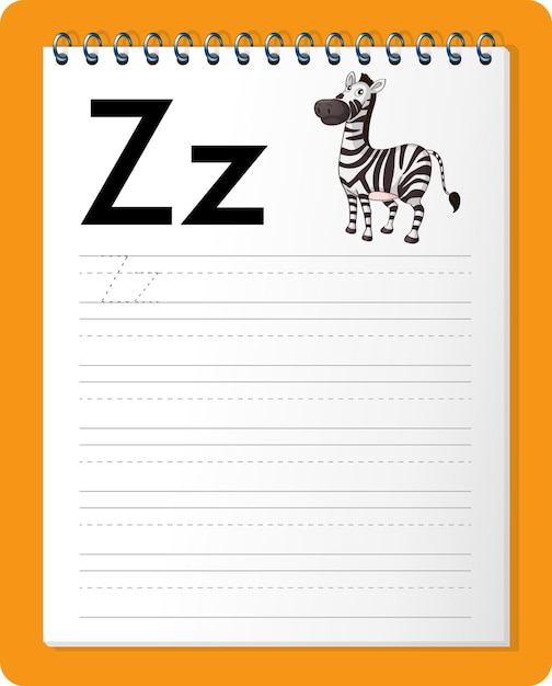 Alphabet tracing worksheet with letter Z and z