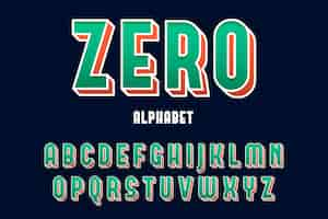 Free vector alphabet wording from a to z in 3d comic style