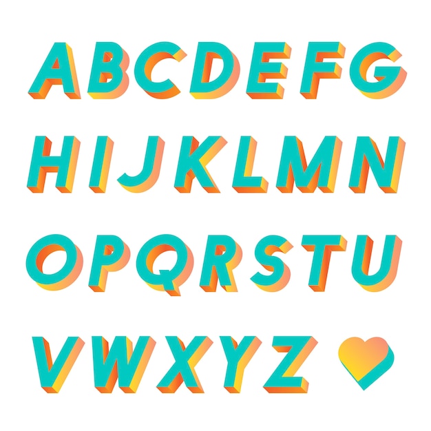 Free vector alphabet