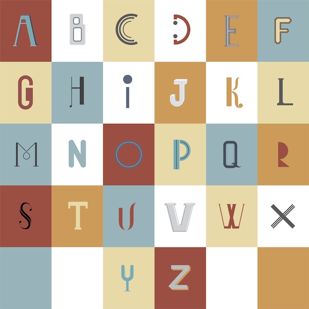 Free vector alphabet