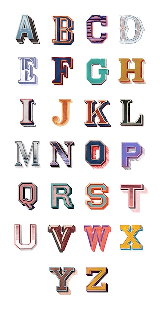 Free vector alphabet