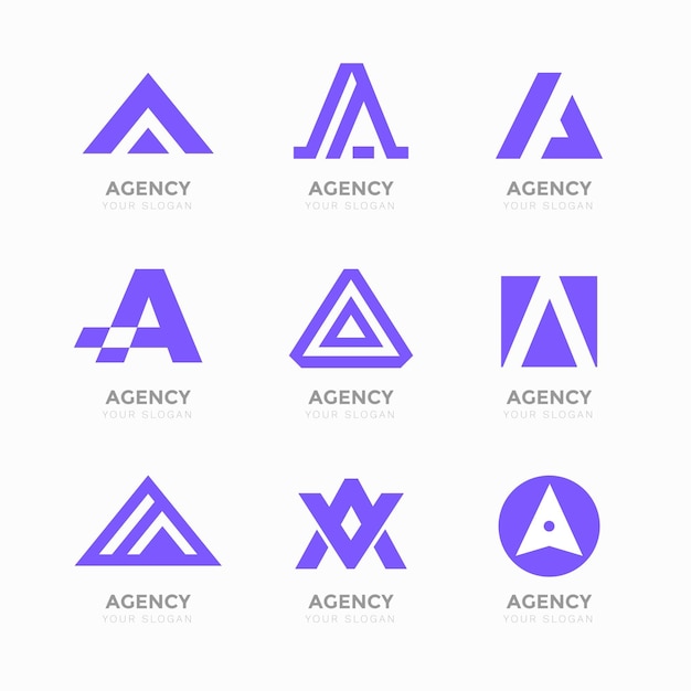Alphabetical Letter A Logo Collection