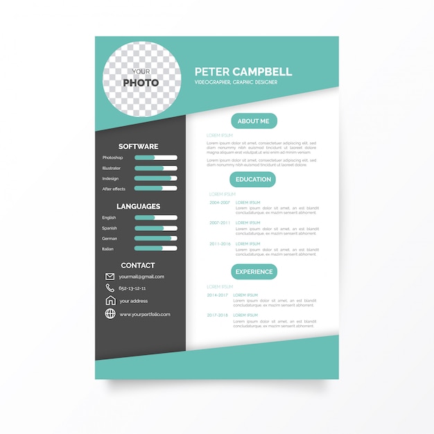 Free vector alternative curriculum vitae