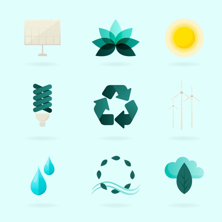 मुफ़्त वेक्टर alternative energy symbols set vector