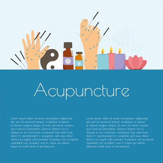 Acupuncture Banner With Woman Face Silhouette And Chinese Needles  Alternative Medicine And Treatment Poster Template Medical Vector  Illustration Stock Illustration - Download Image Now - iStock