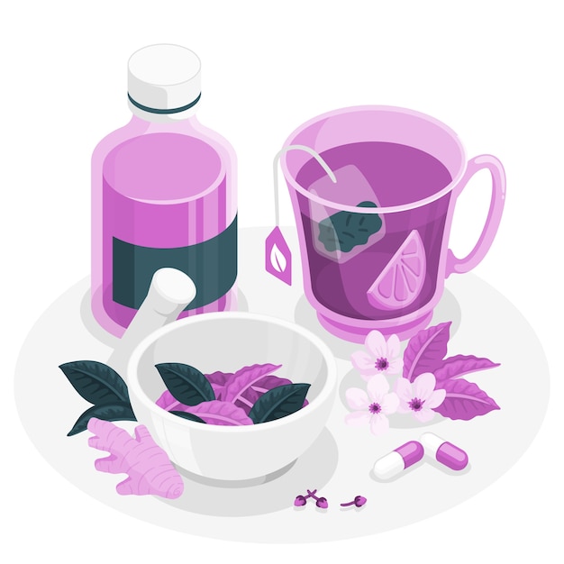 Free vector alternative medicine concept illustration